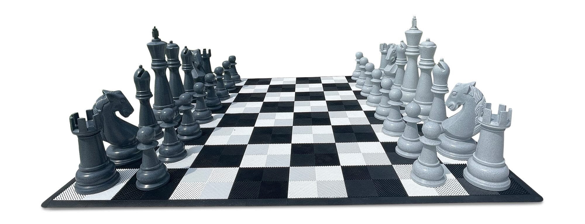 48-Inch Perfect Chess Set - Light/Dark Gray | Giant Outdoor Chess | | GiantChessUSA