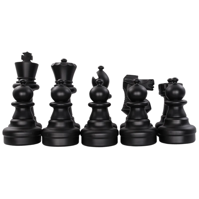 Individual Pieces For The 25 Inch Plastic Giant Chess Set | Giant Outdoor Chess | Full Side Replacement / Black | GiantChessUSA