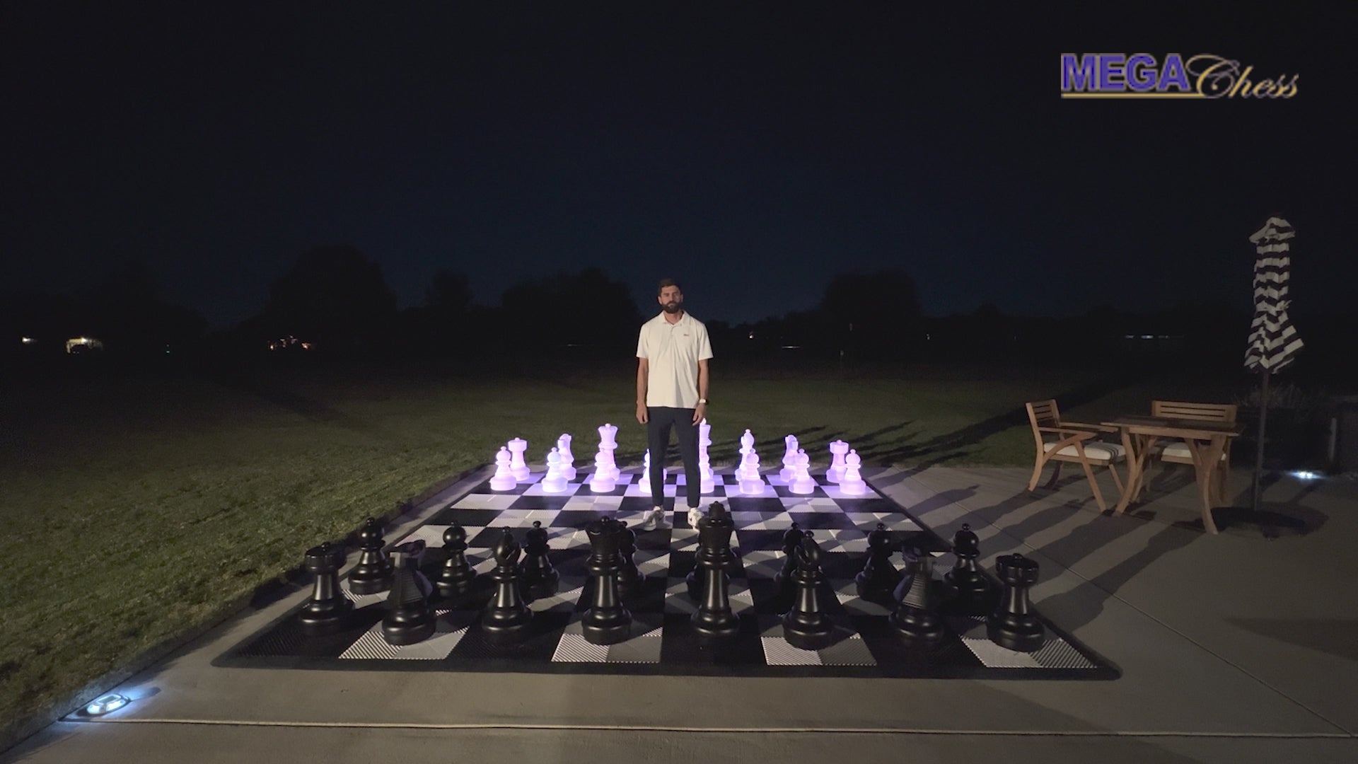 25 Inch Plastic Light-up LED Giant Chess Set | Three Options Available | Giant Outdoor Chess | | GiantChessUSA