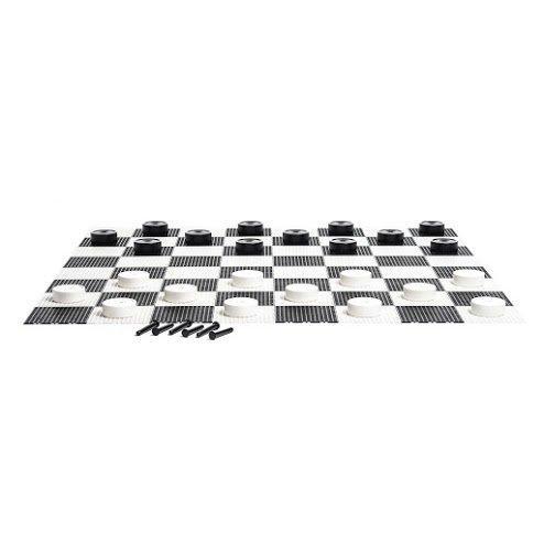 4 Inch Plastic Giant Checkers Set | Giant Outdoor Chess | | GiantChessUSA