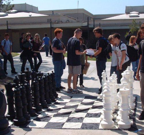 MegaChess 37 Inch Plastic Giant Chess Set with Nylon Mat |  | GiantChessUSA