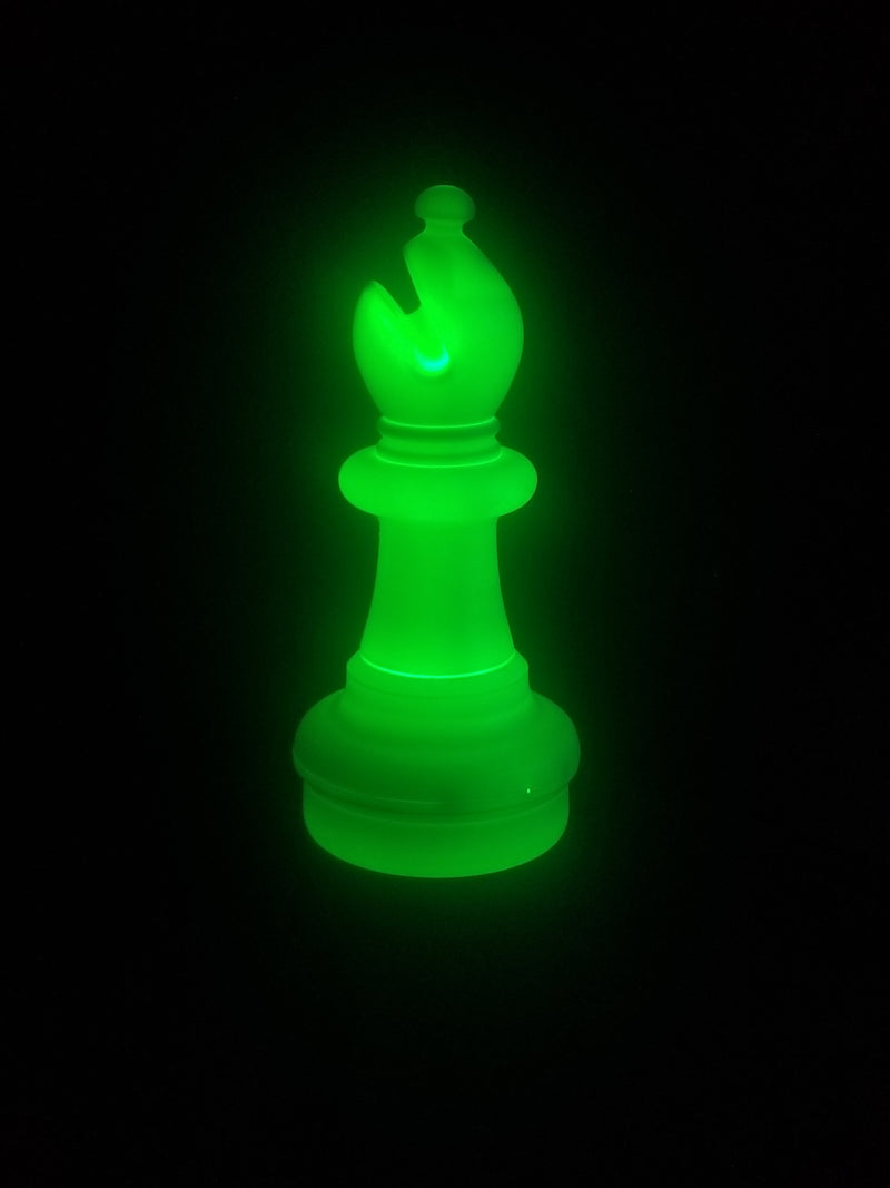 MegaChess 21 Inch LED Bishop Individual Plastic Chess Piece - Green |  | GiantChessUSA