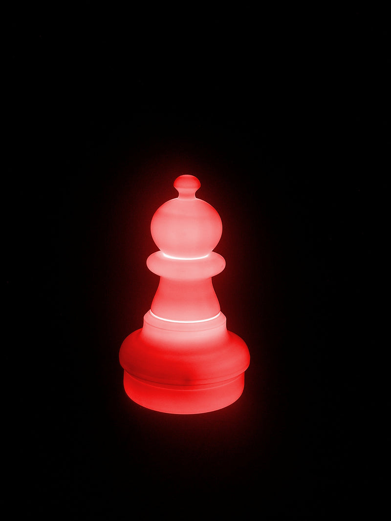 MegaChess 16 Inch LED Pawn Individual Plastic Chess Piece - Red |  | GiantChessUSA