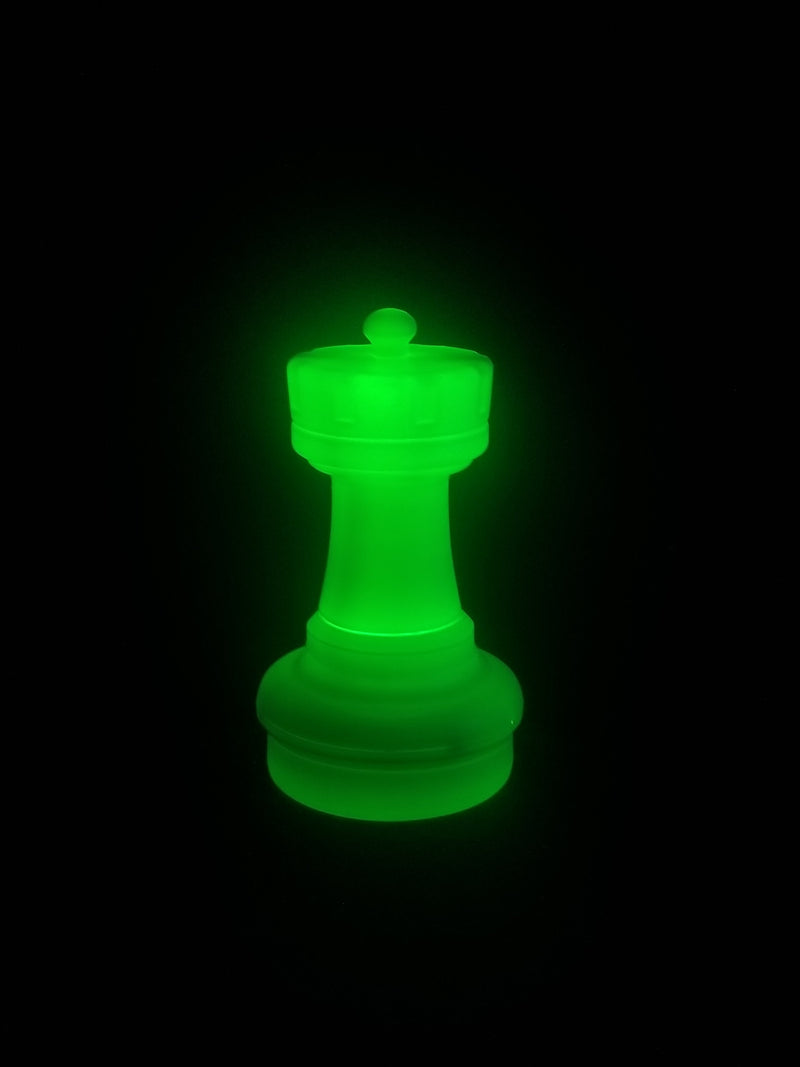 MegaChess 17 Inch LED Rook Individual Plastic Chess Piece - Green |  | GiantChessUSA