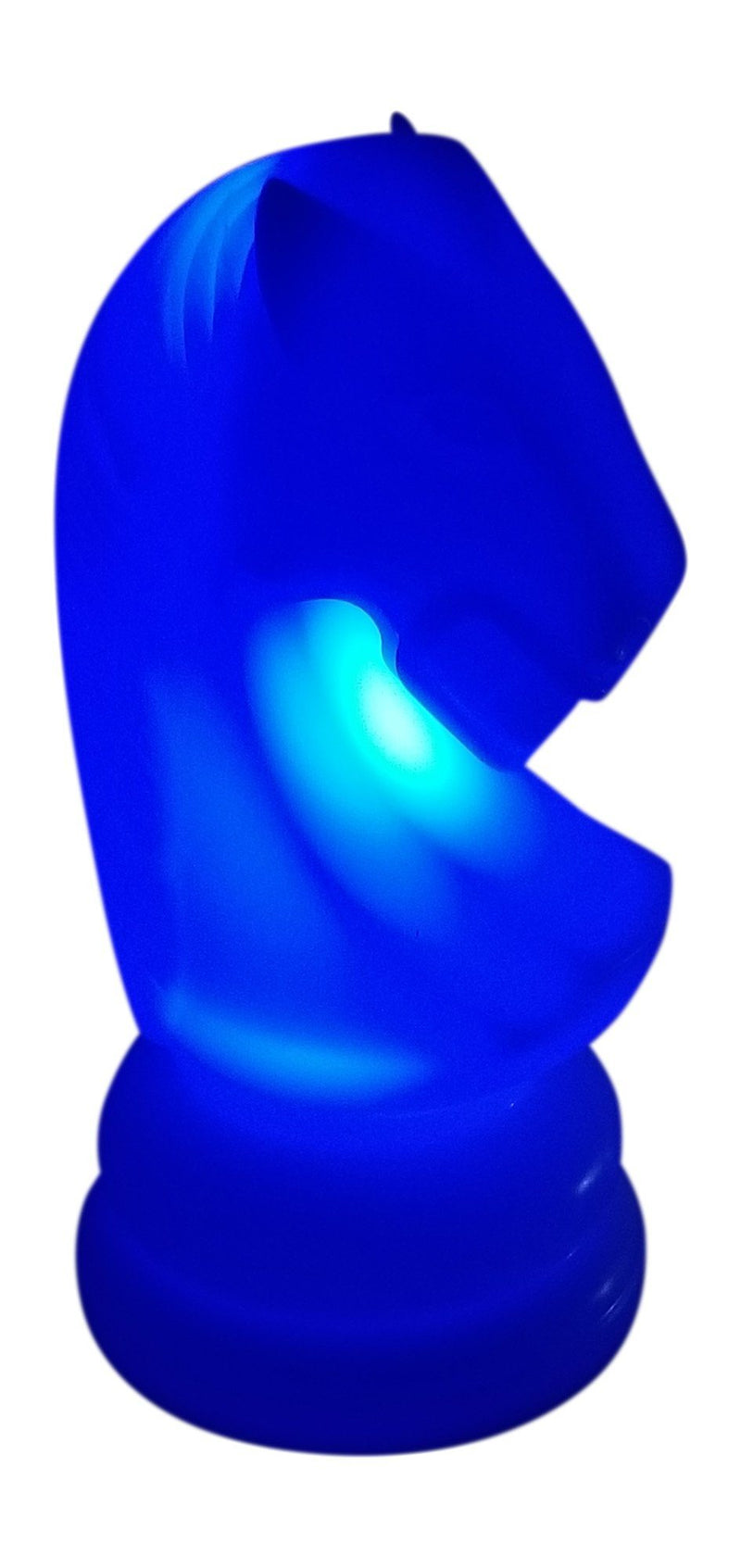 MegaChess 23 Inch Premium Plastic Knight Light-Up Giant Chess Piece - Blue | Default Title | GiantChessUSA