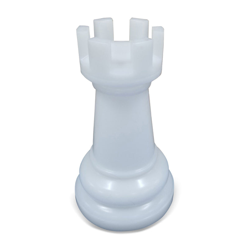 MegaChess 14 Inch White Premium Plastic Rook Giant Chess Piece |  | GiantChessUSA