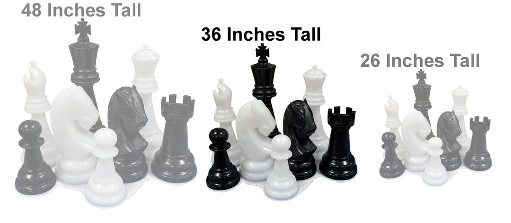 Personalized 48 Inch Perfect Giant Chess Set | Giant Outdoor Chess | | GiantChessUSA