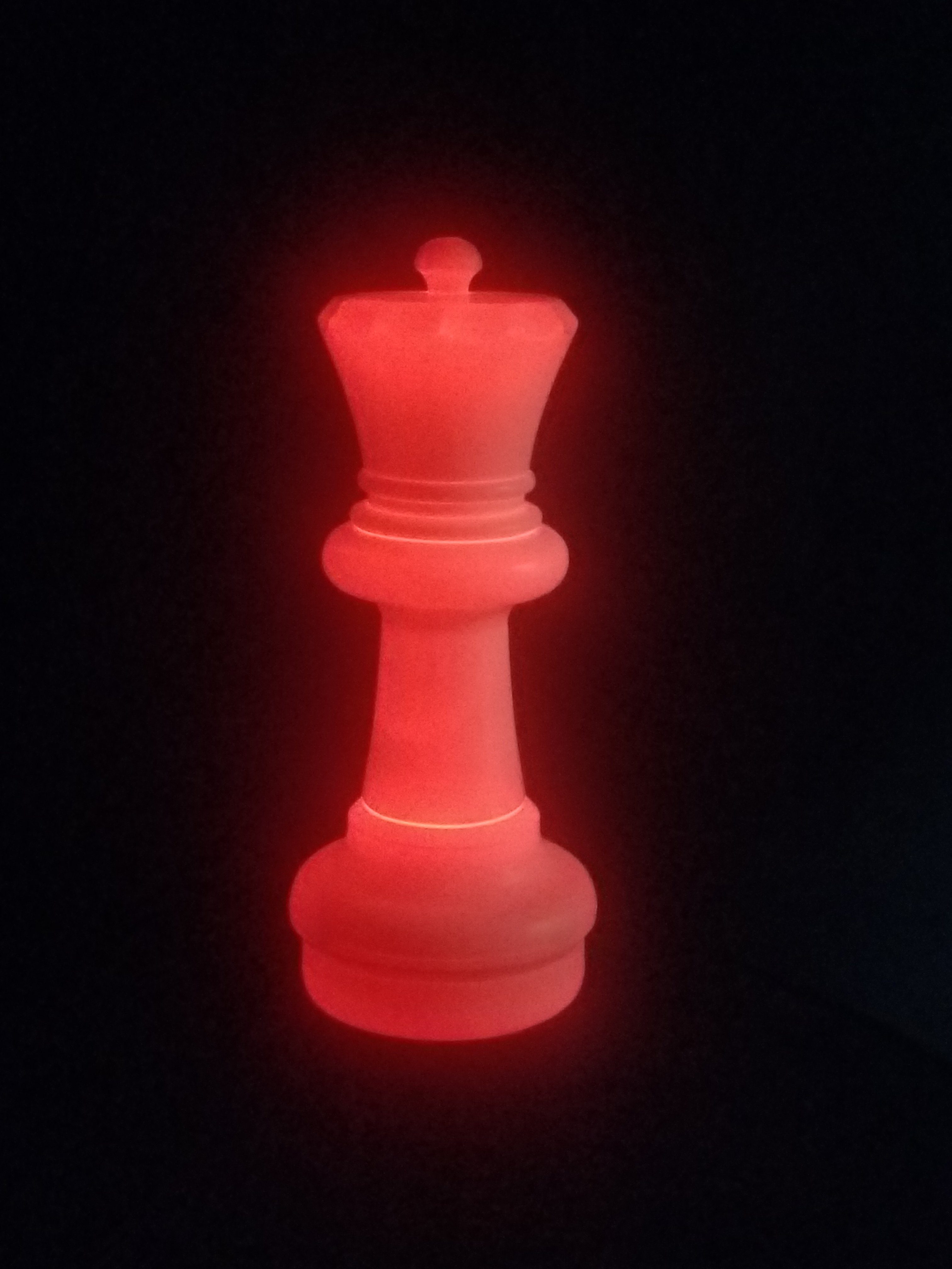 23 Inch LED Queen Individual Plastic Chess Piece - Red | Giant Outdoor Chess | | GiantChessUSA