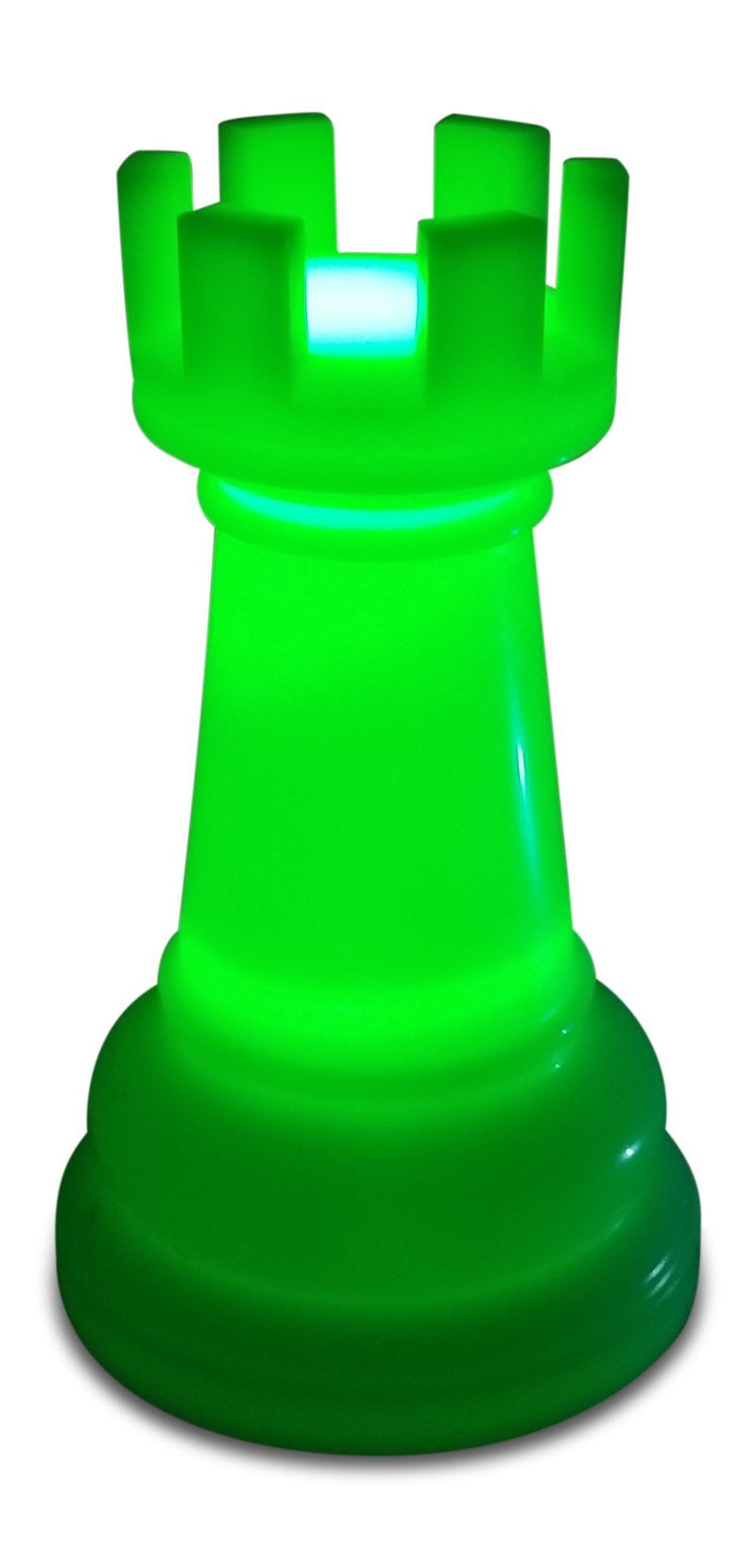 MegaChess 21 Inch Premium Plastic Rook Light-Up Giant Chess Piece - Green | Default Title | GiantChessUSA