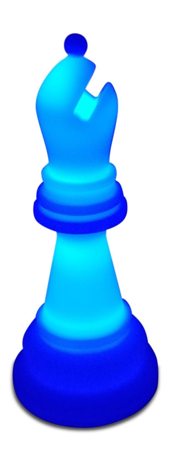 MegaChess 20 Inch Premium Plastic Bishop Light-Up Giant Chess Piece - Blue |  | GiantChessUSA