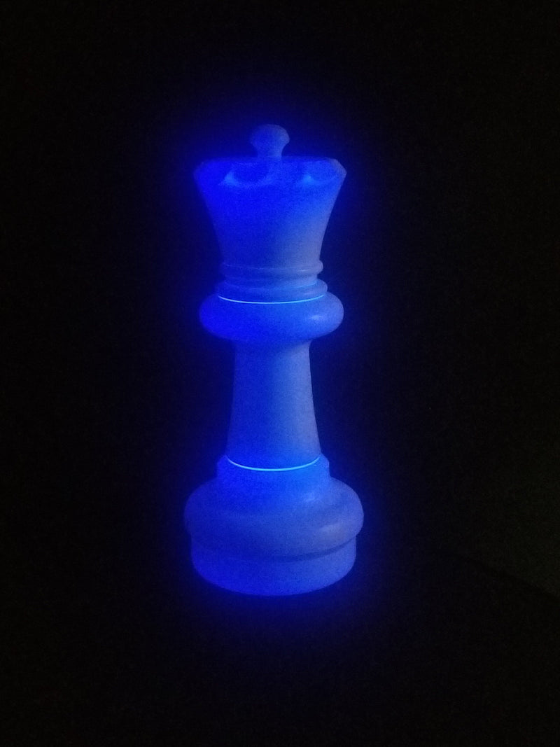 MegaChess 23 Inch LED Queen Individual Plastic Chess Piece - Blue |  | GiantChessUSA