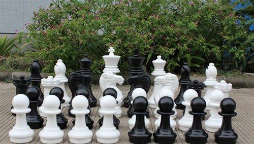 16 Inch Plastic Giant Chess Set with Plastic Board | Giant Outdoor Chess | | GiantChessUSA