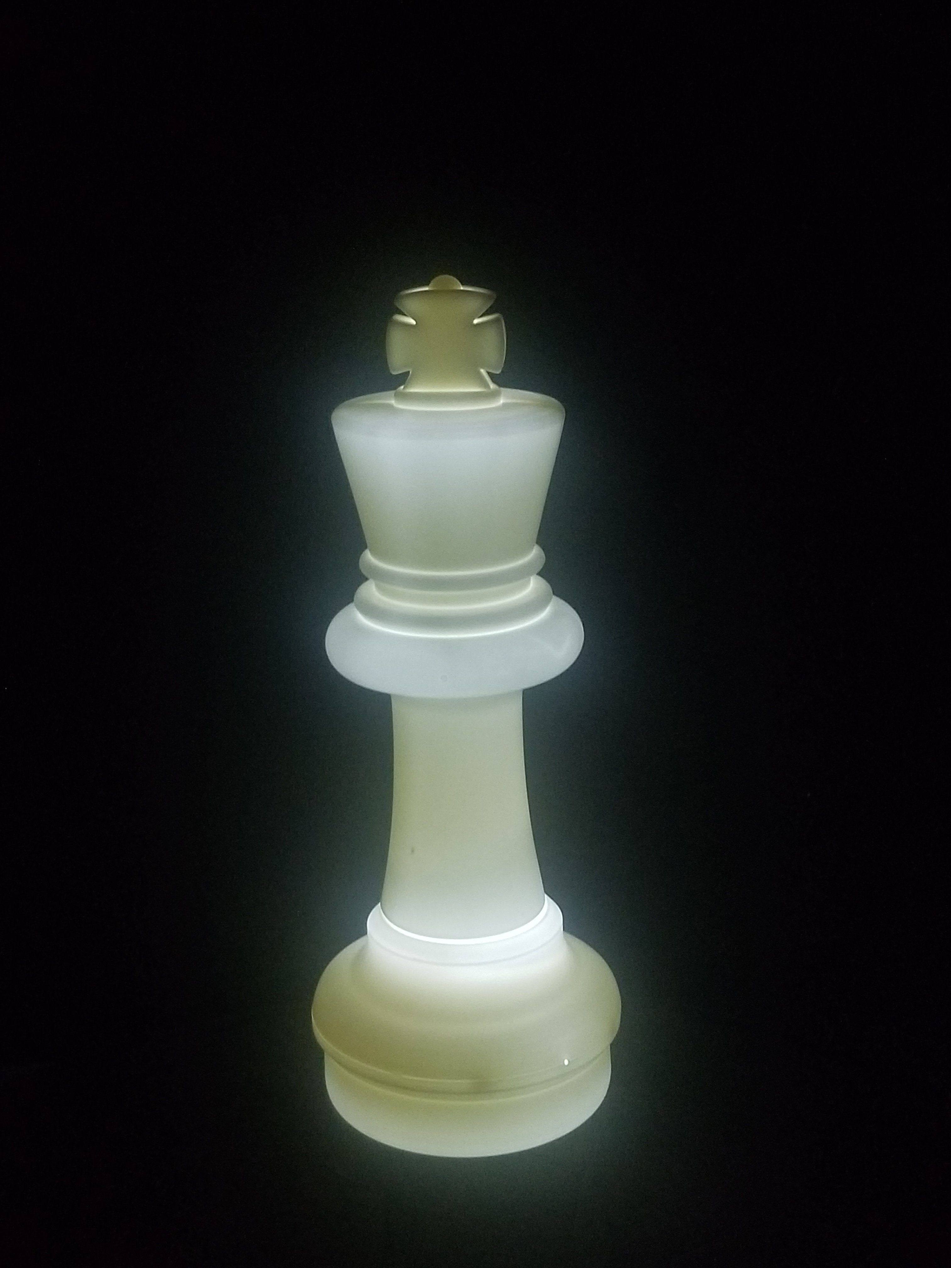 25 Inch LED King Individual Plastic Chess Piece - White | Giant Outdoor Chess | | GiantChessUSA