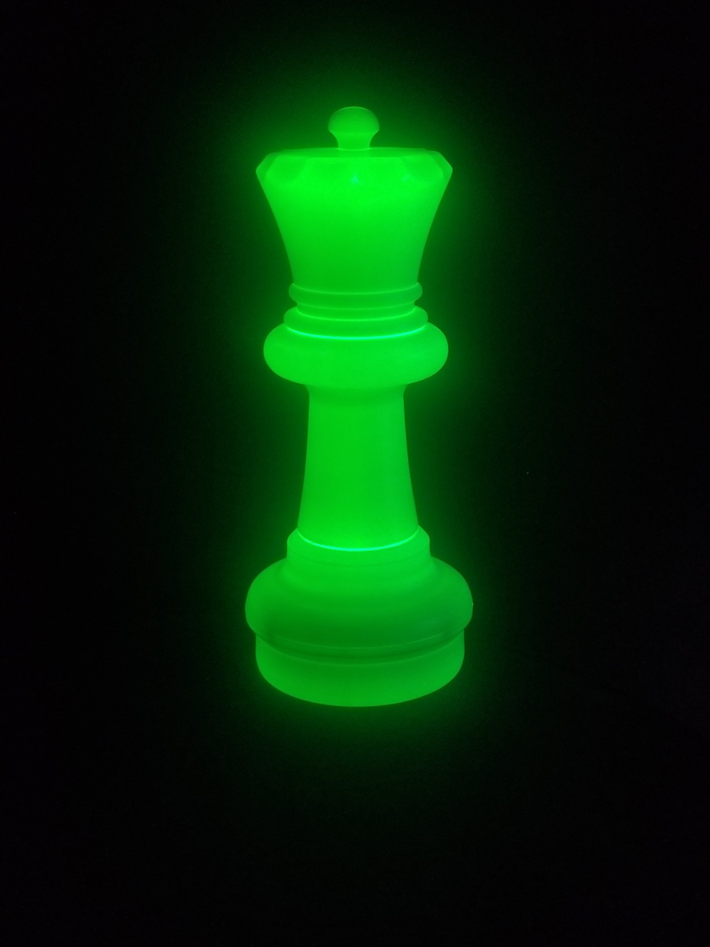 23 Inch LED Queen Individual Plastic Chess Piece -Green | Giant Outdoor Chess | | GiantChessUSA