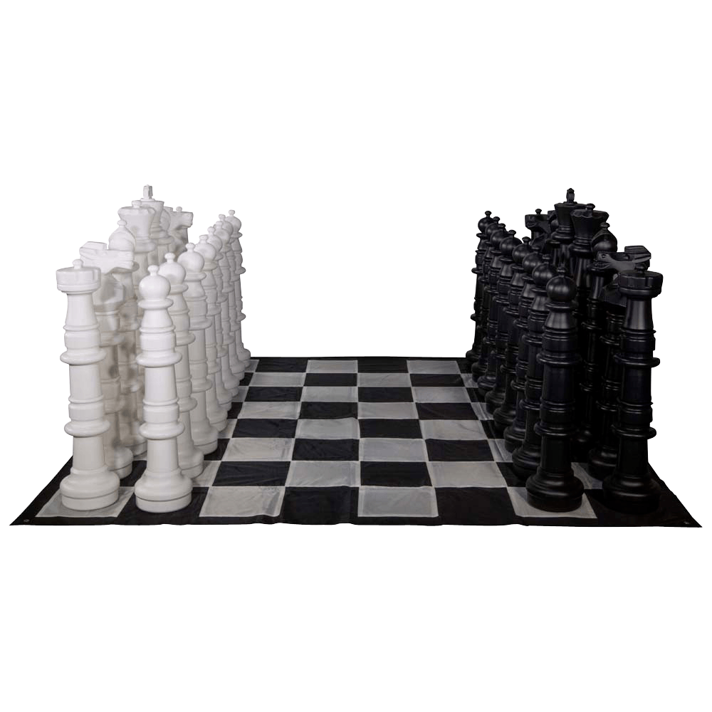 MegaChess 49 Inch Plastic Giant Chess Set with Nylon Mat |  | GiantChessUSA