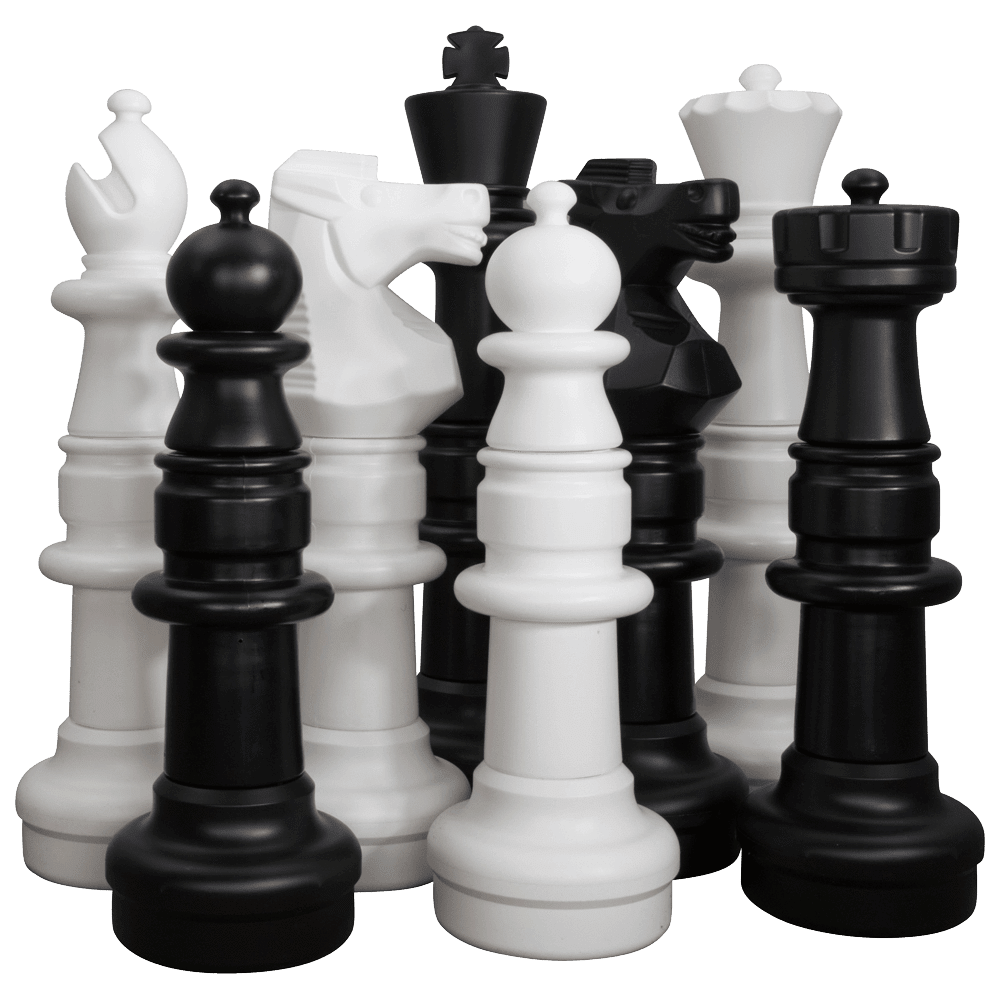 37 Inch Plastic Giant Chess Set with Commercial Grade Roll-Up Chessboard | Giant Outdoor Chess | | GiantChessUSA