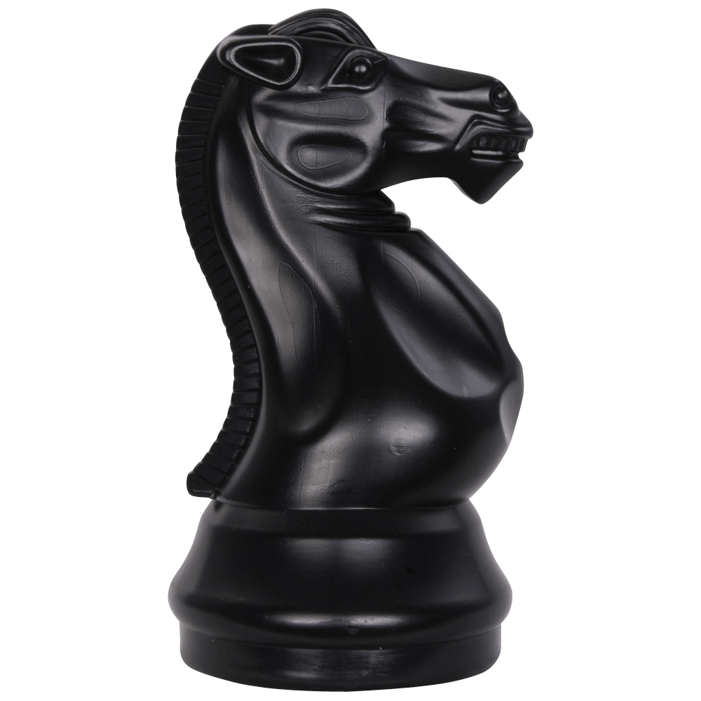 12 Inch Dark Plastic Knight Giant Chess Piece | Giant Outdoor Chess | | GiantChessUSA