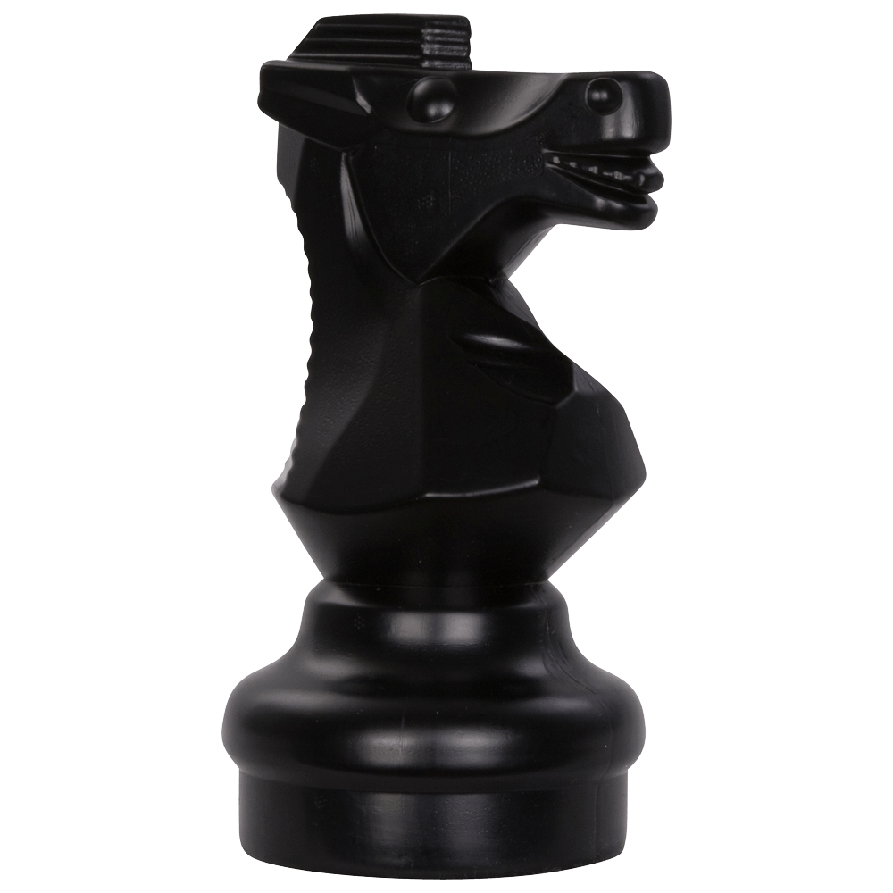 9 Inch Dark Plastic Knight Giant Chess Piece | Giant Outdoor Chess | | GiantChessUSA