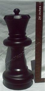 23 Inch Dark Plastic Queen Giant Chess Piece | Giant Outdoor Chess | | GiantChessUSA