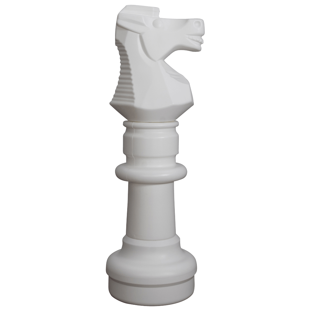 30 Inch White Plastic Knight Giant Chess Piece | Giant Outdoor Chess | | GiantChessUSA