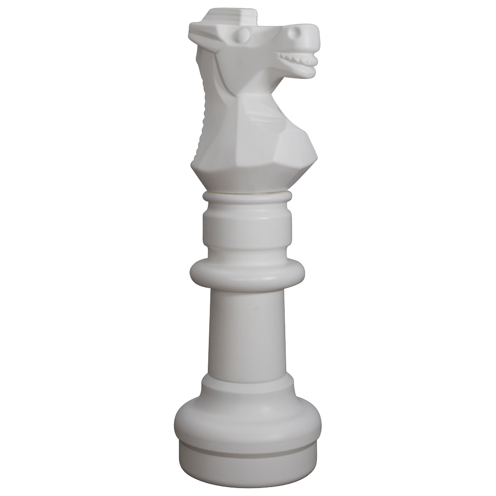 30 Inch White Plastic Knight Giant Chess Piece | Giant Outdoor Chess | | GiantChessUSA