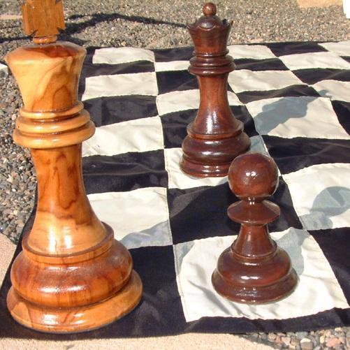 Quick Fold Nylon Giant Chess Mat With 6 Inch Squares | Giant Outdoor Chess | | GiantChessUSA