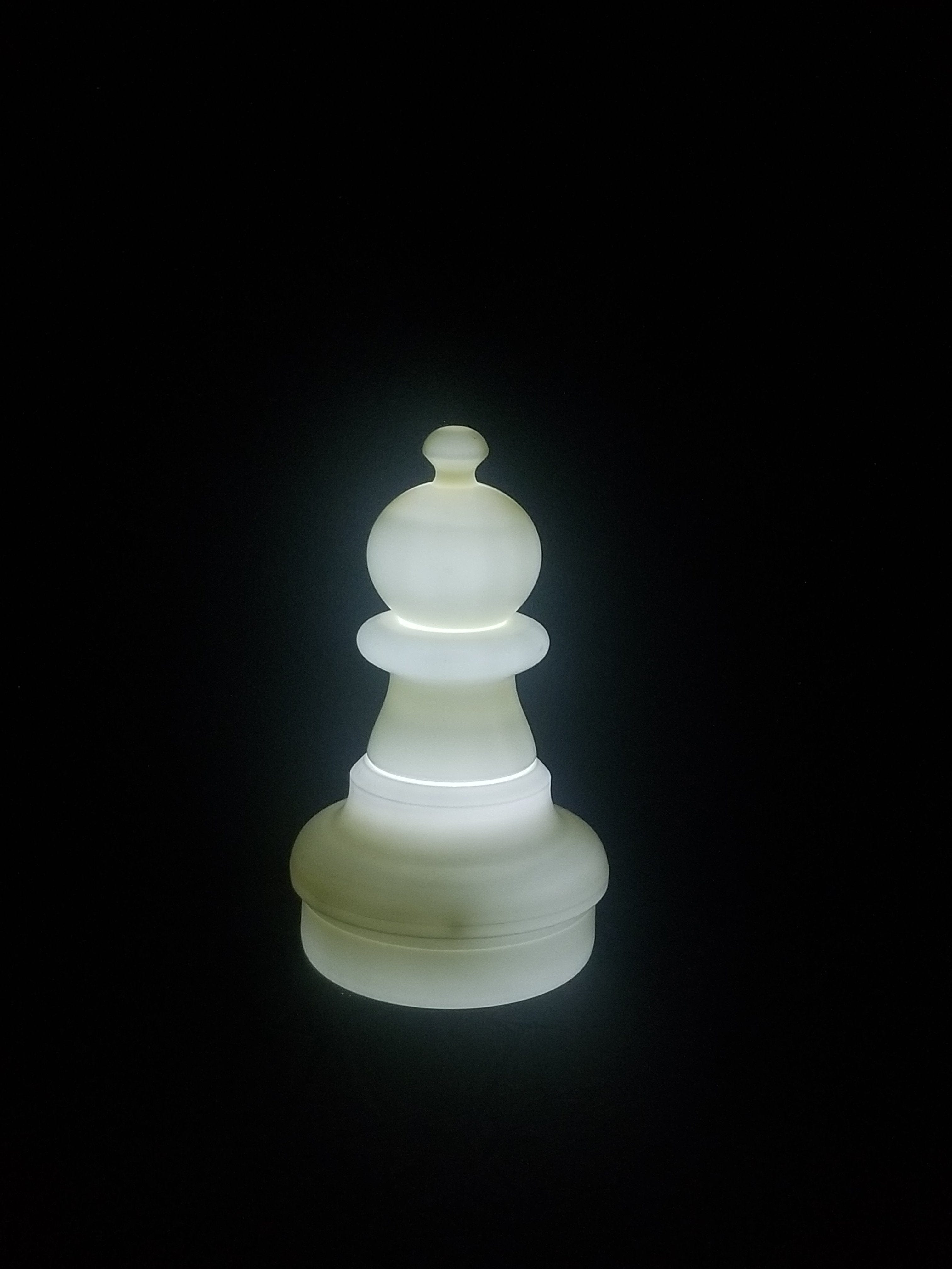 16 Inch LED Pawn Individual Plastic Chess Piece - White | Giant Outdoor Chess | | GiantChessUSA