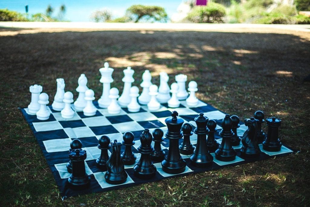 Giant Outdoor Chess 16 Inch Plastic Giant Chess Set with Nylon Mat | | GiantChessUSA